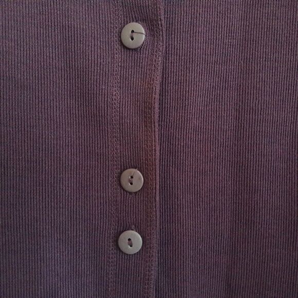 Bechamel Purple Button Front Cardigan Sweater Sz M - Picture 4 of 5